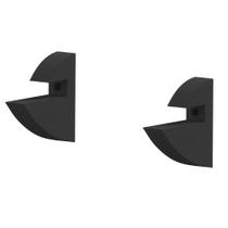 Suporte Clip Para Prateleira Preto Kit Com 2 Und Multivisao Suporte Clip Para Prateleira Preto Kit Com 2 Und Multivisao