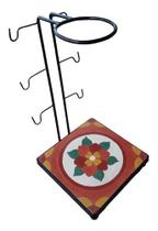 Suporte Coador Café Ferro Ladrilho Rústico