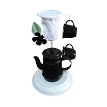 Suporte Coador Café Gourmet com Bule e 2 Canecas 85 ml