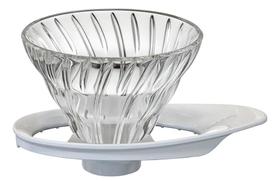 Suporte Coador Hario Vidro Branco V60-02 - 1-4 Xíc