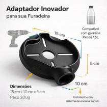 Suporte Coletor De Pó Para Furadeira Parafusadeira Adaptador Garrafa Pet Prático e Eficiente Furar