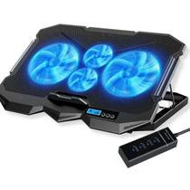Suporte com 4 Ventoinhas LED Azul Notebook Gamer