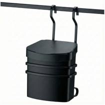 Suporte Com Lixeira 2,5 Litros de Barra Parede Cozinha Preto Fosco - 2809PT Future Suporte Com Lixeira 2,5 Litros de Barra Parede Cozinha Preto Fosco - 2809PT Future