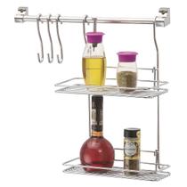 Suporte Com Prateleira e 3 Ganchos 316-4 - Passerini Suporte Com Prateleira e 3 Ganchos 316-4 - Passerini