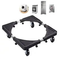 Suporte Com Rodinhas Ajustável Base Para Móveis E Eletrodomésticos Maquina de Lavar Geladeira Fogão 60 x 60 cm