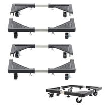Suporte com Rodinhas Ajustavel Kit 2 Uni Maquina de Lavar Geladeira Fogao Eletrodomestico Base Resistente Antiderrapante Suporte com Rodinhas Ajustavel Kit 2 Uni Maquina de Lavar Geladeira Fogao Eletrodomestico Base Resistente Antiderrapante