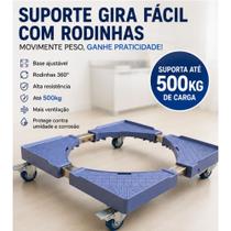 Suporte com Rodinhas Ajustável para Geladeira Fogão Máquina de Lavar até 500kg Kazalinda Suporte com Rodinhas Ajustável para Geladeira Fogão Máquina de Lavar até 500kg Kazalinda