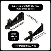 Suporte Com Trava Para Dvds, Blu-ray, Receptores, Dvr