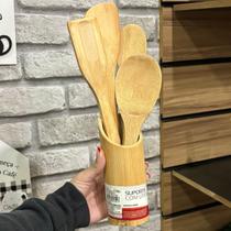 Suporte com Utensílios Bambu