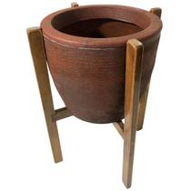 Suporte com Vaso de Polietileno Decorativo para Plantas 55cm