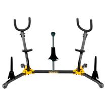 Suporte combinado duplo p/ sax alto/tenor/soprano e flauta/clarinete hercules ds-538b