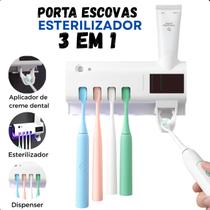 Suporte Compacto e Funcional com Esterilizador UV para Escovas