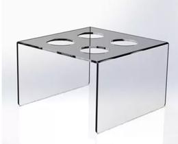 Suporte Cone Acrílico Pizza Sorvete Mesa Temaki 4 Furos Suporte Cone Acrílico Pizza Sorvete Mesa Temaki 4 Furos