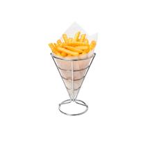 Suporte Cone Fritas Servir Porçoes Petiscos Bar Aço Inox Suporte Cone Fritas Servir Porçoes Petiscos Bar Aço Inox