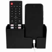 Suporte Controle Remoto Celular Parede Com Passagem Cabo