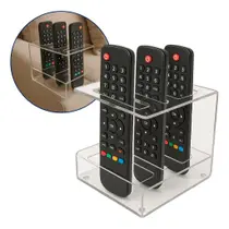 Suporte Controles Tv Transparente Mesa Moderna Sala Minimalista Elegante Clean Rack Remoto