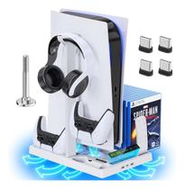 Suporte Cooler Para Compatível Ps5 Com Suporte Para Fone De Ouvido - Oivo