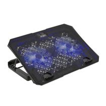 Suporte Cooler para Notebook com 2 Fans, LED Azul e USB Hub