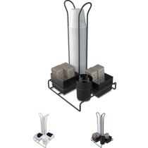 Suporte Copo Café Porta Sachês De Chás Açúcares Colheres Aço