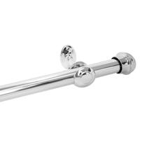 Suporte Cortina 2 Metros Prata 28mm Prateado Kit Completo