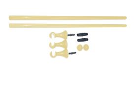 Suporte Cortina 2 Varão Fino 19mm Kit Instalação Completo