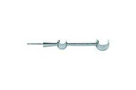 Suporte Cortina Duplo 19/28mm Ilhos Cromado Aluminio ( un )