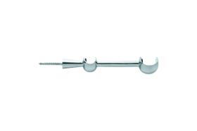Suporte Cortina Duplo 19/28mm Ilhos Cromado Aluminio ( un )