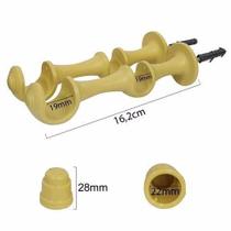 Suporte Cortina Varão Duplo 19/19MM 2 UN C/ Ponteira Marfim Suporte Cortina Varão Duplo 19/19MM 2 UN C/ Ponteira Marfim