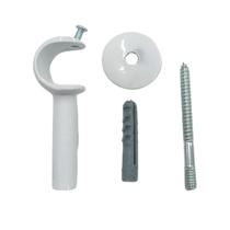 Suporte Cortina Varão Simples 19mm aluminio com haste 4cm un Suporte Cortina Varão Simples 19mm aluminio com haste 4cm un