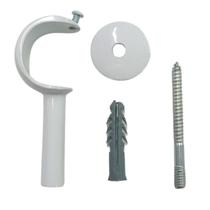 Suporte Cortina Varão Simples 28mm alumínio com haste 4cm un Suporte Cortina Varão Simples 28mm alumínio com haste 4cm un