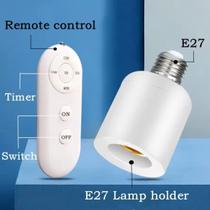 Suporte da lâmpada 110v 220v controle remoto sem fio inteligente temporizador interruptor E27 60w