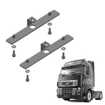Suporte Da Placa Volvo Fh Com Parafusos - 2unidades