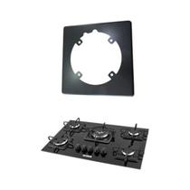 Suporte Da Trempe Quadrada Tripla Chama Para Cooktop Built