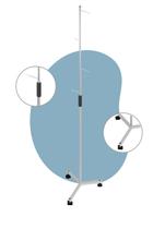 Suporte de Aço Com Rodízios (Rodas) Para Soro