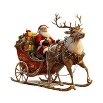 Suporte De Acrílico De 10 Polegadas Para Decoração De Natal Com Trenó E Rena, Decoração De Mesa Para