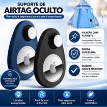 Suporte de Airtag para crianças oculto capa de silicone antiremoção com alfinetes