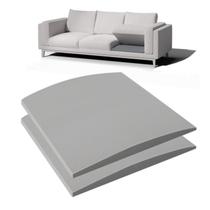 Suporte de almofada de sofá, esponjas para assentos flácidos, cinza x2