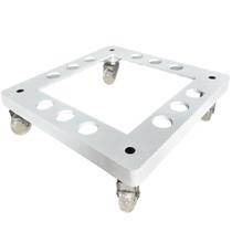 Suporte de Alumínio Quadrado com Roda para Vaso 30cm