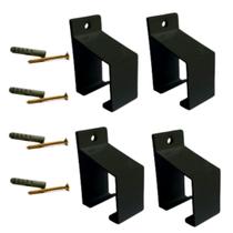 Suporte de aluminio sppf trilho concavo - preto - 4(un) Suporte de aluminio sppf trilho concavo - preto - 4(un)