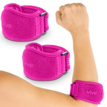 Suporte de antebraço ajustável Vive Tennis Elbow Brace, pacote com 2 Suporte de antebraço ajustável Vive Tennis Elbow Brace, pacote com 2