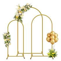 Suporte de Arco Metálico YAYOYA para Fundo, Conjunto 3 Peças (120/150/180 cm), Dourado Suporte de Arco Metálico YAYOYA para Fundo, Conjunto 3 Peças (120/150/180 cm), Dourado