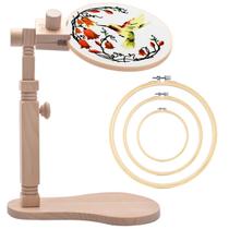 Suporte de argola para bordar TINDTOP em madeira de faia com 3 argolas de bordado Suporte de argola para bordar TINDTOP em madeira de faia com 3 argolas de bordado