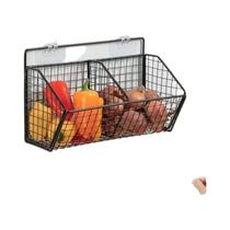 Suporte De Armazenamento De Cozinha Montado Na Parede Para Cebolas, Gengibre E Alho, Suporte De