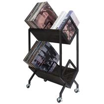 Suporte de armazenamento de discos de vinil SwaAvee 2-Tier 160-200 LP preto Suporte de armazenamento de discos de vinil SwaAvee 2-Tier 160-200 LP preto
