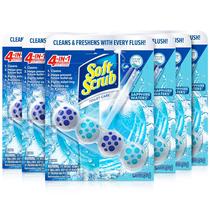 Suporte de aro 4 em 1 para limpeza de vasos sanitários Soft Scrub, 6 unidades