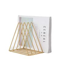 Suporte de arquivo QPEY Triangle Metal Vinyl Vinyl, 1 peça dourada