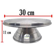 Suporte de Bailarina Giratório Confeitar Bolo N 30 Cm Alumínio Amj Suporte de Bailarina Giratório Confeitar Bolo N 30 Cm Alumínio Amj