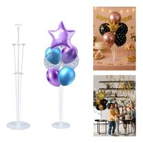 Suporte De Balão 7 Hastes 70cm Aniversario Cha Revelaçao Branco Suporte De Balão 7 Hastes 70cm Aniversario Cha Revelaçao Branco