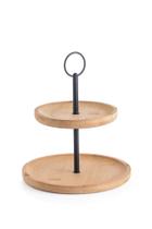 Suporte de Bambu para Doces 2 Andares 20x23,5cm