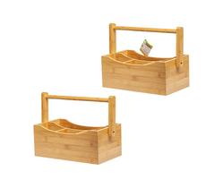 Suporte de Bambu para Utensílios com 4 Divisórias Suporte de Bambu para Utensílios com 4 Divisórias